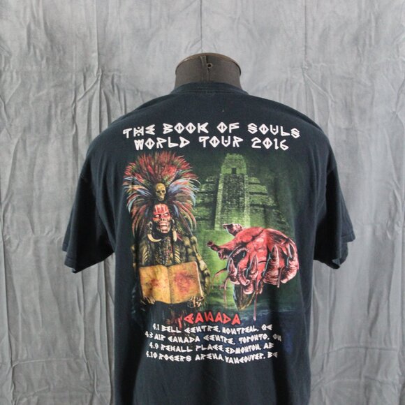 Iron Madien Shirt (Retro) - The Book of Souls 2016 Tour Canadian Leg - Mens L - Picture 8 of 11